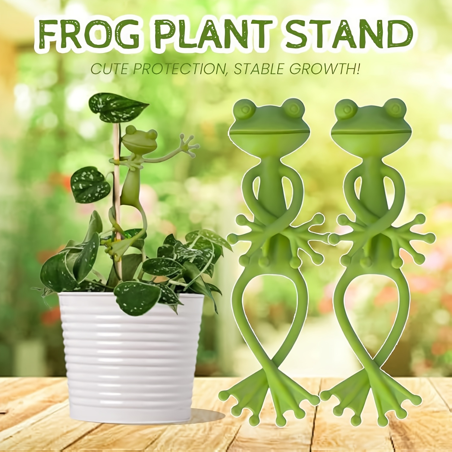 Vine Climbing Plastic - Klip Penjepit Tanaman Katak Hijau Kreatif,